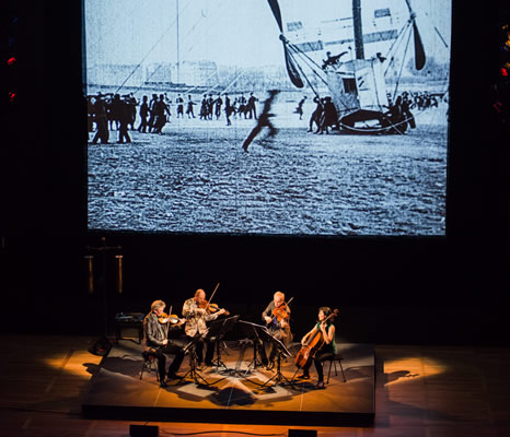 <p>
	Kronos Quartet Plays at UNC as if They Had Lived One Hundred Years Ago</p>