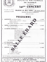 1906 Fauré Concert to be Recreated at UNCG Focus on Piano Literature